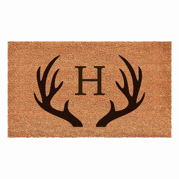 Calloway Mills Monogram Door Mat, Black, Natural, 24 in W x 48 in L 108802448H - main